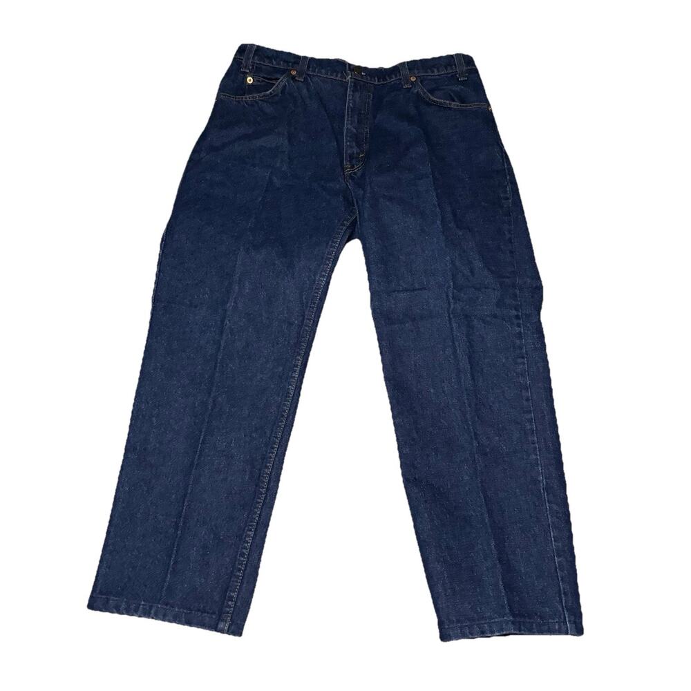 Levis 506 Orange Tab Blue Jeans Distressed Straight Leg 1987 Size 36 30 USA
